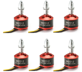 6PCS Racerstar BR2212 1000KV 2-4S Motor sin escobillas para modelos de aviones RC