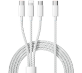Cable 6A 100W Tipo C a iP/Micro/Tipo C,carga rápida PD,transmisión de datos,núcleo de cobre estañado,longitud de 1M/1.5M