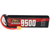 Batería LiPo ZOP Power 2S 7,4V 9500mAh 65C 70,3Wh con conector XT60 y T Plug para coche RC