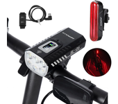 Astrolux® BL06 3+3 LEDs 2000LM Faro para Bicicleta con Doble Haz a Distancia 10000mAh Banco de Energía para Teléfono Luz
