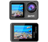 Cámara de acción AUSEK 5K 30FPS con doble pantalla para exteriores,cámara de acción anti-vibración HD,impermeable,pantal