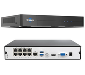 Hiseeu YNVR-P-8 es un grabador de video en red PoE de 8 puertos que soporta cámaras PoE 4K, 2K, 8MP, 5MP, 3MP y 1080P, c