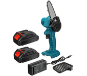 Sierra de cadena eléctrica inalámbrica de una mano de 550W 21V 4'' para trabajos de carpintería/corte de madera con 2 ba
