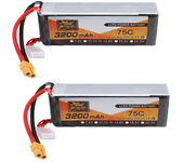 2 Baterías de Lipo ZOP Power 14.8V 3200mAh 75C 4S con conector XT60 para Avión RC
