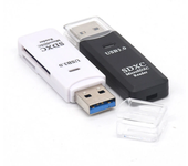 DM-HC32 Lector de tarjetas 2 en 1 USB3.0 a Lector de tarjetas de memoria SD/TF Lector de tarjetas inteligente de alta ve