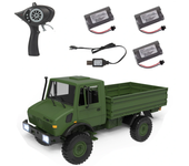Vehículo militar de escalada LDRC LD-P06 con batería varias 1/12 2,4G 4WD RC Car Unimog 435 U1300RC con luces LED