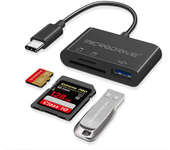 Concentradores USB 3 en 1 MicroDrive TY1-3 con ranura para lector de tarjetas SD / TF USB3.0 para PC, portátil, teclado,