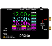 DPS100 Fuente de alimentación de CC Pantalla HD de 2.4 pulgadas Salida de 100W Entrada de CC Tipo-C Tensión y corriente