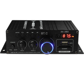Amplificador de potencia de automóvil y hogar Ak380 bluetooth 12V 40W+40W 12V/220V HiFi Audio Stereo Amp