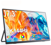 Monitor portátil UPERFECT UGame J19 de 17.3 pulgadas 2560x1440 QHD 2K 144Hz HDR,diseño ultra delgado,pantalla de juegos