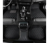 Cubiertas de alfombrillas de automóvil impermeables 3D Front Rear de cuero PU para Volkswagen Golf/GTI/Golf-R