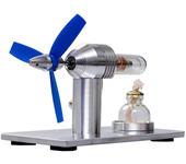 Modelo de motor Stirling con aspas de ventilador Experimento de física Descubrimiento científico Producción Invención Pr