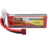 Batería LiPo ZOP Power de 7,4V 2200mAh 45C 2S con enchufe T para coche RC Wltoys 124016 124017