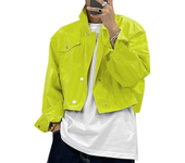 Chaqueta de manga larga de color sólido para hombres INCERUN,chaqueta corta casual diaria para hombres,estilo urbano,tal