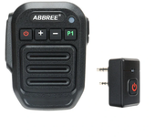 Micrófono para el hombro con altavoz inalámbrico bluetooth ABBREE para radio bidireccional BaoFeng Quansheng Accesorios
