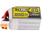 Batería LiPo TATTU R-LINE V5.0 22.2V 1550mAh 150C 6S1P con conector XT60 para dron RC