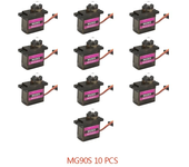 10PCS MG90S RC Micro Servo de Plástico de Engranaje 13.4g Motor para ZOHD Volantex Avión para Control de Modelo de Helic