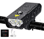 Linterna para bicicleta recargable por USB de 10000mAh, 5000 lúmenes, faro delantero LED súper brillante, luces frontal