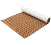 Hoja de goma EVA de imitación de teca marrón con líneas negras de 300 cm x 90 cm x 6 mm para barco o yate
