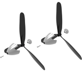 Juego de hélice de 3 palas de Eachine con conjunto de tornillos para el avión RC A6M Zero de 400 mm, accesorio de repues