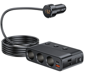 Cargador de coche splitter de 12V-24V 128W carga rápida PD QC 3.0 Splitter de enchufe de alimentación 4 en 1 con enchufe