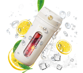 Licuadora portátil de 350 ml con 10 cuchillas, exprimidor eléctrico de frutas con carga USB, taza para jugo de limón, na