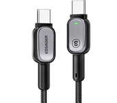 MENSAJE ES-X68 5A 100W Cable Tipo-C a Tipo-C PD Carga Rápida Transmisión de Datos Núcleo de Cobre Estañado 1M/2M Largo p
