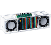 Kit de altavoz Bluetooth DIY WK-56-90 Espectro musical LED 3W Doble canal Amplificador MH-M18 Carcasa de acrílico DC5V P