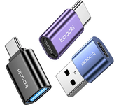Adaptador convertidor Toocki USB-C a Micro/USB-A a USB-C/USB-C a USB-A para Xiaomi para Samsung Huawei OTG