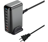 Bakeey YMX-908 Cargador USB PD de 500W de 8 puertos 2USB-A+6USB-C Estación de carga rápida de escritorio Enchufe EU Ench