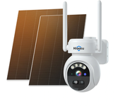 Cámara Hiseeu WTDK05-Q de energía solar con PTZ de 4MP, visión nocturna inalámbrica, detección de humanoides PIR, resist
