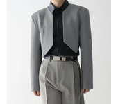 Blazer de hombre INCERUN,diseño de moda simple,chaquetas cortas,color sólido,blazer de manga larga,ropa masculina casual