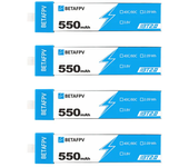 4PCS BETAFPV BT2.0 550mAh 1S 40C para el dron de carreras FPV BETAFPV Meteor75 Pro