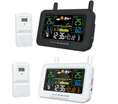 Estaciones meteorológicas inalámbricas con termómetros LCD de color para interiores y exteriores, monitor de temperatura