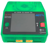 Cargador Lipo Transparente de Doble Canal HOTA D6 Pro AC 200W DC 650W 15A*2 con Carga Inalámbrica para Baterías NiZn/Nic