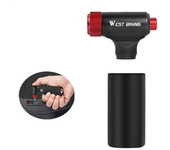 Bomba de aire portátil para bicicleta WEST BIKING Mini Bomba de Ciclismo Inflador de CO2 Bomba de Bolas para Bicicleta