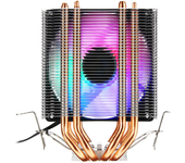 Ventilador de enfriamiento de CPU con retroiluminación y disipador de calor de cuatro tubos de calor de 3 pines para Int