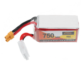 Batería LiPo ZOP POWER 14.8V 750mAh 95C 4S con enchufe XT30 para el drone de carreras RC FPV SpeedyBee Bee35 Crux35