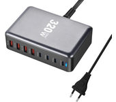 [Tecnología GaN] Cargador de escritorio de carga rápida Bakeey 320W 8 puertos USB PD 4USB-A+4USB-C con enchufe de la UE