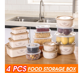 Bakeey 4 PCS Caja de almacenamiento de granos diversos Caja de plástico sellada Caja de frescura para refrigerador