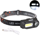 BIKIGHT 700LM XPE + COB LED Linterna frontal, interfaz USB, resistente al agua, para camping, senderismo, ciclismo y pes