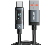 Cable MENSAJE 7A USB-A a Tipo C QC carga rápida transmisión de datos núcleo de cobre de 1M/2M de largo para iPhone 15 15