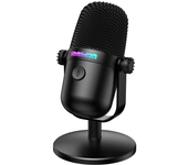 Micrófono para juegos ONIKUMA M830 con cable,micrófono de computadora RGB para jugadores,cancelación de ruido,monitor Hi