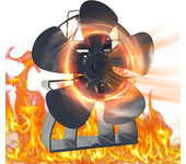 Ventilador de chimenea ahorrador de energía con 5 aspas,silencioso,seguro,ventilador de estufa a energía térmica,quemado