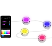 Luces de alero exterior inteligente BLITZWILL de 14,5 m con sincronización de música,funciona con Alexa y Google Assista