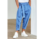 Pantalones para hombres de INCERUN de moda de color sólido con lazo en la cintura elástica, estilo callejero