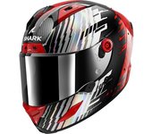 Shark Aeron Edgy Casco de carbono - Gris Carbono Rojo (S)