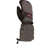 Klim Allure 2022 Mitones para motos de nieve para damas - Negro Gris Rosa (XL)