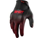 Shot Drift Rim Guantes de motocross - Negro Rojo (XL)