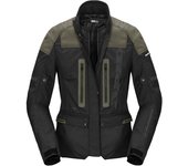 Spidi Traveler 3 Evo H2Out impermeable Chaqueta textil de motocicleta para mujer - Negro Verde (2XL)